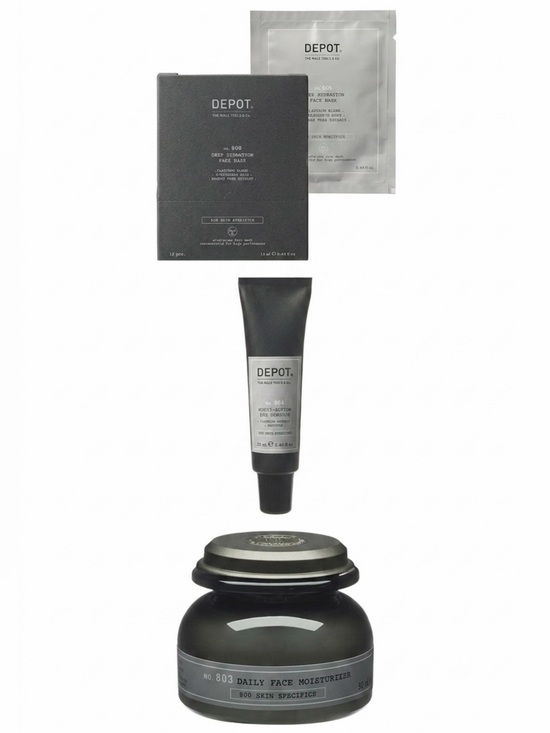 Depot Other - Depot No. 800 Series Men’s Skincare Trio – Face Mask, Eye Contour & Moisturizer